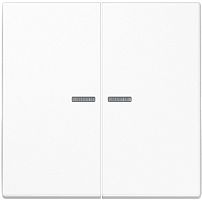 Лицевая панель Jung LS990 для 2-кл. выключателя с подсветкой белый картинка